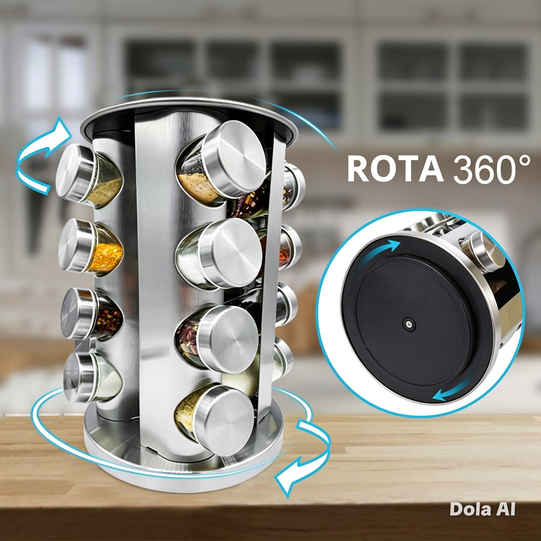 🧂 Organiza tu Cocina en Segundos con el Condimentero Giratorio 360°