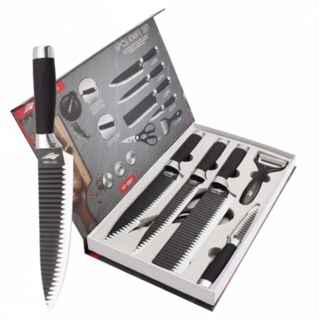 🚀 Set de Cuchillos Premium de 6 Piezas ¡Corte Perfecto y Duradero!🚀